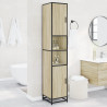 Armario de baño madera y metal roble Sonoma 35x37.5x188.5 cm 1