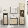 Armario de baño madera y metal roble Sonoma 35x37.5x188.5 cm 3