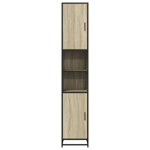 Armario de baño madera y metal roble Sonoma 35x37.5x188.5 cm M 5