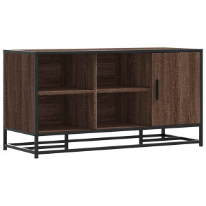 Banco calçado carvalho castanho 100x40x53.5 cm madeira e metal H