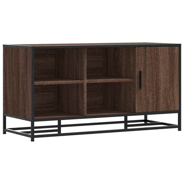 Banco zapatero madera de ingeniería roble marrón 100x40x53.5 cm M 2