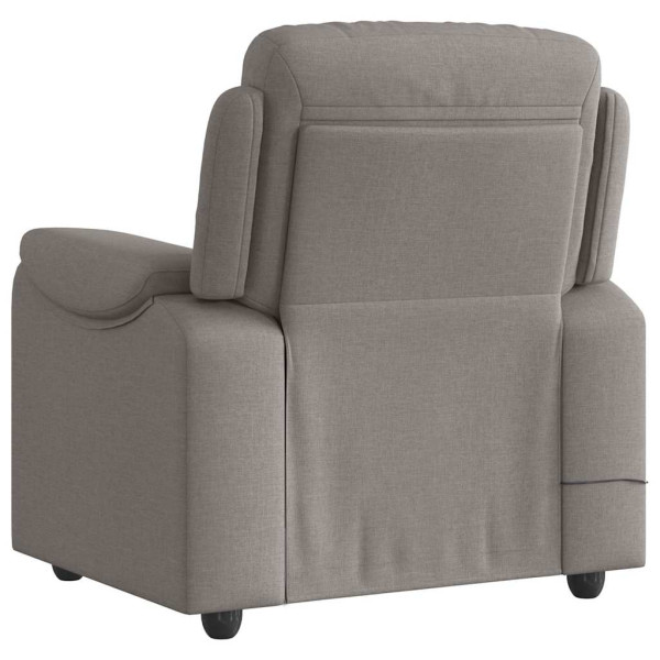 Sillón de masaje reclinable de tela gris taupé M 5