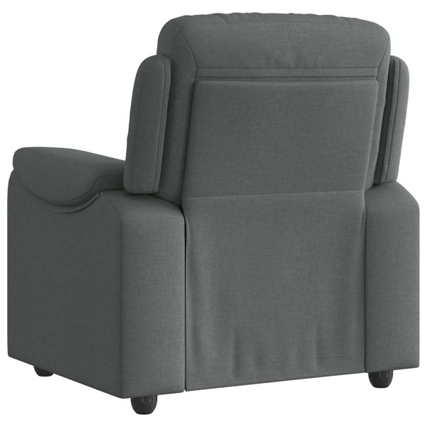 Sillón reclinable de tela gris oscuro M 5