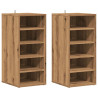 Muebles zapateros 2 uds madera roble artisan 32x35x70 cm 2