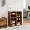Muebles zapateros 2 uds madera ingeniería envejecida 32x35x70cm 3