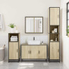 Set de muebles de baño 2 pzas madera contrachapada roble Sonoma 4