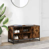 Banco zapatero madera de ingeniería roble ahumado 100x40x53.5cm 3