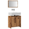 Mueble de baño con espejo de madera antigua madera ingeniería 1