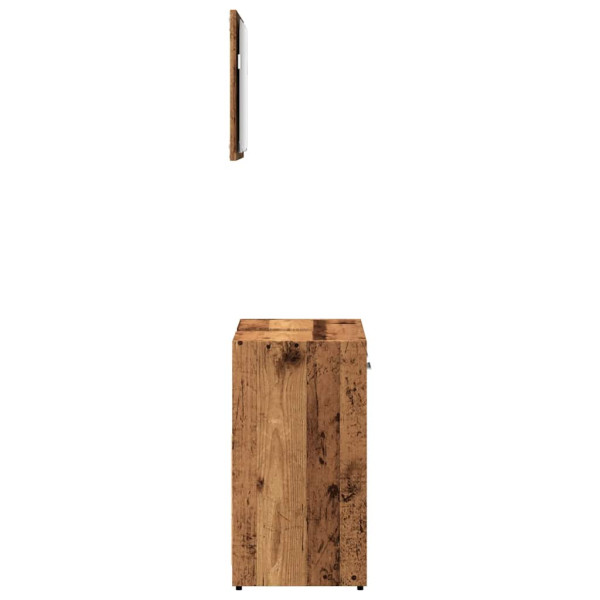 Mueble de baño con espejo de madera antigua madera ingeniería M 5