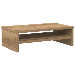 Soporte mesa pantalla madera ingeniería roble 42x24x13 cm H