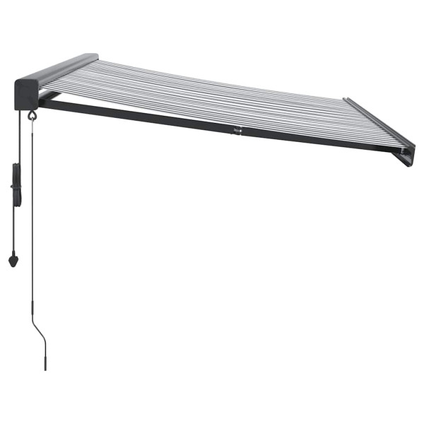 Toldo retráctil aluminio y tela antracita y blanco 3.5x2.5 m M 4