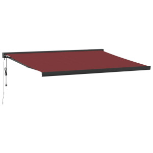 Toldo retráctil automático burdeos 400x300 cm H