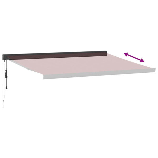 Toldo retrátil automático 400x300 cm bordô M 5