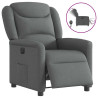 Sillón reclinable eléctrico de tela gris oscuro 1