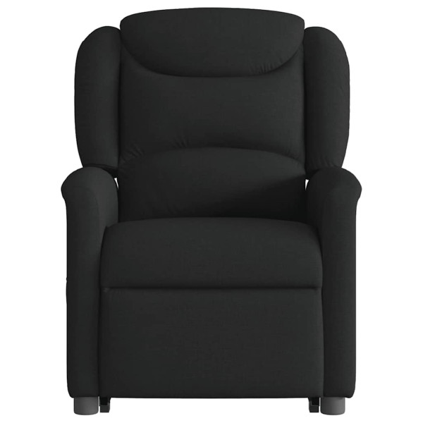 Sillón reclinable de masaje elevable tela negro M 5