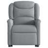 Sillón reclinable elevable de tela gris claro 5