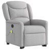 Sillón de masaje eléctrico reclinable elevable tela gris nube 4