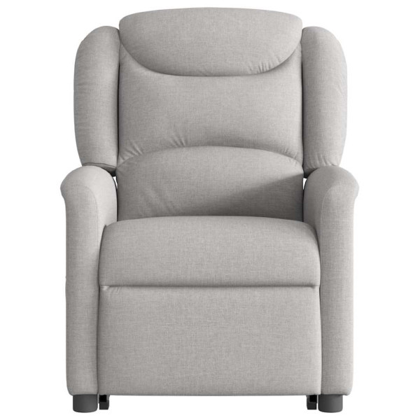 Sillón de masaje eléctrico reclinable elevable tela gris nube M 5