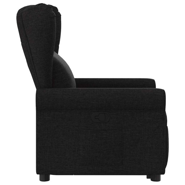 Sillón reclinable elevable tela negro M 5