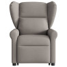 Sillón reclinable elevable tela gris taupe 4