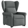 Sillón eléctrico reclinable elevable de tela gris oscuro 3