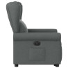 Sillón eléctrico reclinable elevable de tela gris oscuro 5