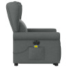 Sillón de masaje eléctrico reclinable elevable tela gris oscuro 5