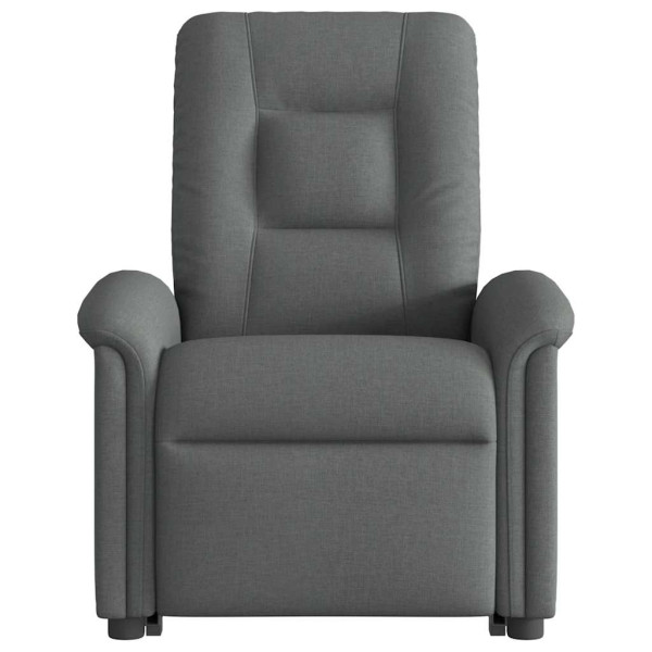 Silla de masaje reclinable de pie de tela gris oscuro M 5