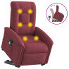 Poltrona de massagens reclin. elevatória tecido vermelho tinto 1