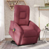 Poltrona de massagens reclin. elevatória tecido vermelho tinto 3
