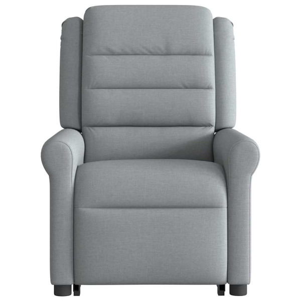 Sillón eléctrico reclinable elevable de tela gris claro M 5