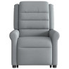 Sillón eléctrico reclinable elevable de tela gris claro 5