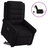 Sillón eléctrico reclinable elevable de tela negro 1