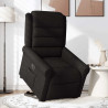 Sillón eléctrico reclinable elevable de tela negro 3