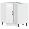 Mueble bajo esquinero de cocina Lucca madera ingeniería blanca 2