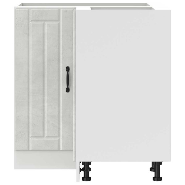 Armário base canto cozinha Lucca madeira cinzento cimento M 5