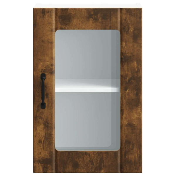 Armario de pared para cocina puerta cristal Lucca roble ahumado M 5