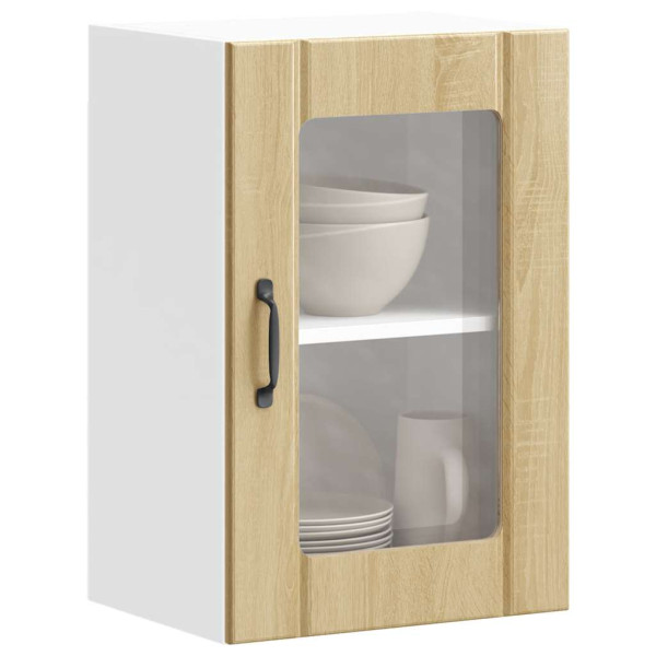 Armario pared cocina puerta de cristal Lucca roble sonoma D