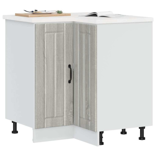 Mueble bajo esquina de cocina Lucca madera reconstituida D