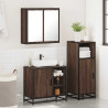 Set de muebles baño 3 pzas madera contrachapada roble marrón 4