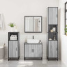 Set de muebles de baño 3 pzas madera contrachapada gris sonoma 3