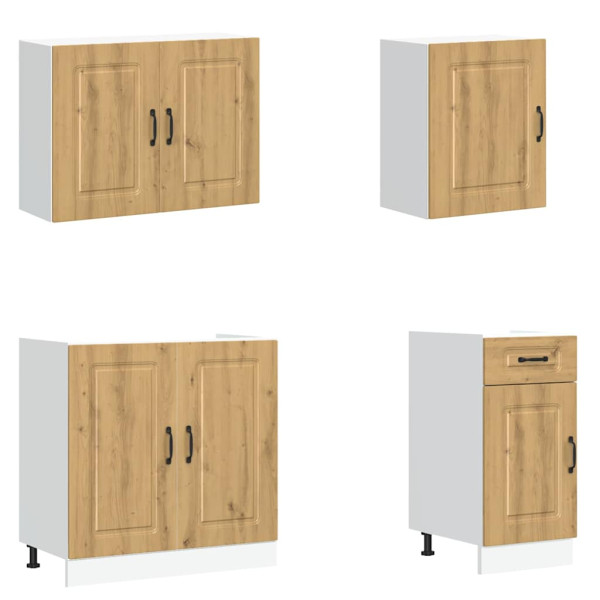 Mueble de cocina Kalmar 7 piezas artesanal roble M 4