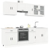 Mueble cocina Kalmar blanco de alto brillo 8 pzas 1