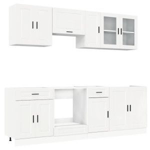Mueble cocina Kalmar blanco de alto brillo 8 pzas H
