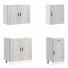 Mueble cocina Kalmar sonoma gris 7 pzas madera contrachapada 4