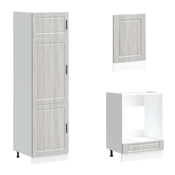 Mueble cocina Kalmar sonoma gris 7 pzas madera contrachapada M 5