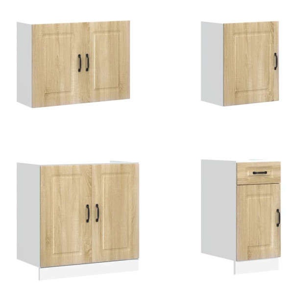 Mueble cocina Kalmar roble sonoma 7 pzas madera contrachapada M 4