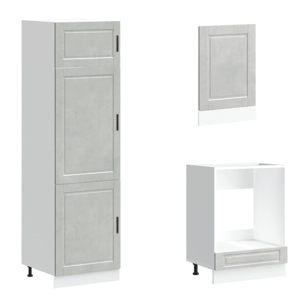 Mueble cocina Kalmar gris hormigón 7 pzas madera contrachapada M 5