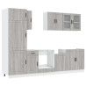 Mueble cocina Kalmar sonoma gris 8 pzas madera contrachapada 2