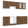 Mueble cocina Kalmar roble marrón 8 pzas madera contrachapada 2